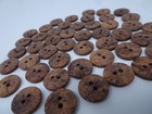 Vintage Brown Black Mottled Round 2-hole Buttons Textured 15mm Lot Of 2 Aa9