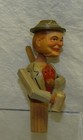 Vtg Wood Mechanical Bottle Stopper Cork Man Drinking Beer Stein Norway Souvenir