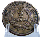1864 Two Cent Piece Us Type 2c Civil War Coin Rare Key Date -- scbc2-2
