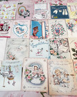 Vintage Lot Of Baby Cards Christening Used 40s 50s Era Lot Of Approx 40 Cards