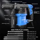 Azzuno Sds Plus Rotary Hammer Drill 15 Amp 1800w 1-1 4  4 Functions Drill