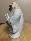 Vintage Japanese Kutani Porcelain Laughing Buddha Figure 9 Inch Signed 