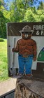 Smokey National Forest Fire Danger Level Embossed Metal Sign Smokey Bear
