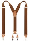 Men   s Y-back 4 Metal Clip Elastic Wide Suspenders Perfect For Both Coffe
