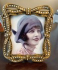 Edgar Berebi Limited Ribbons 7304 Picture Frame 4 5x3 75 Swarovski Crystal Mint