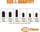 100pcs Rubber Vacuum Caps Kit 3 16 5 32 7 32 1 4 5 16 3 8 Hose Carb Auto