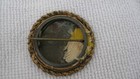 Victorian Mourning Portorait Of A Boy With Hat Plated Pin