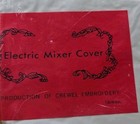 Vintage Electric Mixer Cover Crewel Embroidery Co New Floral Butterflies Flowers