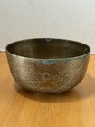 Antique vintage Chinese Brass Bowl Etched 4    X 2    Asian Decor Dragon