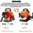 43cc Backpack Gas Leaf Blower Gasoline Powered Snow Blower 550cfm 1 7hp 2-stroke