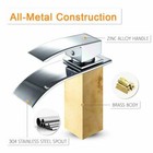 Bathroom Vanity Sink Faucet Chrome Waterfall Spout Basin Mixer Tap Single Hole
