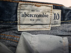 Abercrombie Kids 10 Distressed Denim Jeans Baxter Low Rise Slim Boot Button Fly