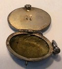 Antique Egyptian Revival 800 Silver Enamel Basket Locket