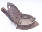 Vintage Antique Charcol Cast Iron Sad Iron Box Press Clothes   Cloth Iron 02