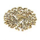 Antique Gold Tone Alloy Metal Extra Large Crystal Flower Brooch P1513-png