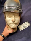 Vintage Geno Paris 1940   s Cork Leather Motorcycle German Police Racing Helmet