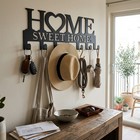 Sweet Home Decorative Metal Wall Key Holder Wall Mount Key Storage Rack Hanger