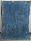 African Indigo Cotton Handwoven Blanket Antique Large Handloom Vintage