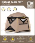 Fanttikoutdoor Alpha C6 Ultra Instant Cabin Tent 6 Person Pop 6 Person  Khaki