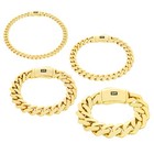 10k Yellow Gold Miami Cuban Royal Monaco Chain Bracelet 5mm-20mm 6  7  8  9 