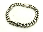 Taxco Mexican 925 Sterling Silver Curb Chain Bracelet  7 5   19 Cm  37 5 Grams