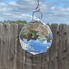 Sun Catcher Crystal Ball Faceted Sphere Large 40mm Clear Feng Shui Rainbow Prism