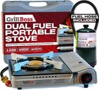 Grill Boss Dual Fuel Camp Stove - 12 000 Btu Butane   Propane Portable Stoves   