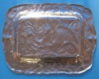 Arthur Court Bunny Rabbit Tray Platter Easter  18 In X 13 In Aluminum 1990