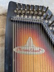 Read  Vintage Chromaharp 15 Chord Auto Harp Sunburst Design W  Damaged Hard Case