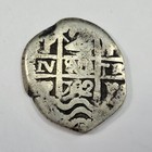 1742 Dated Cob 2 Reales Potosi Bolivia Circulated 6 1g Nice Type Scarce  v230