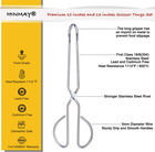 Stainless Steel Kitchen Scissor Tongs Set  2-piece  10 13 Inch  For Cooking  Gri
