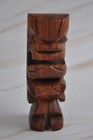 Vintage Wooden Tiki By Brian Of Hawaii 6 Inch Dark Wood Signed
