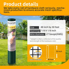 48  X 50  Green Pvc Coated Hardware Cloth 1 8  27ga Galvanized Wire Mesh Fencing