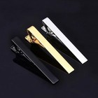 Men s Metal Tie Clip Bar Clasp Necktie Pin Simple Collar Tie Accessories Silver