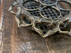 Vintage Victorian Ornate Brass Footed Dresser Vanity Lipstick Holder Holds 6