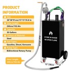 30 Gallon Gas Caddy With Bidirectional Siphon Pump Fuel Diesel Oil Transfer Tank