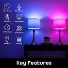 Geeni Prisma 800 Wi-fi Led Smart Multicolor Light Bulb With Voice Control 2 Pack