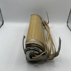 Vintage Art Deco Woodgrain Metal Headboard Bed Reading Light Lamp