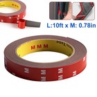 1 10x Heavy Duty Double Sided Foam Adhesive Tape Automotive Mounting Tape 10ft