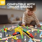 117pcs Wooden Train Tracks Lot Railway Pieces Set Play For Thomas The Train Brio