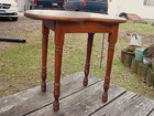 Rare  Antique 1920s Childs Dolls Sheraton Style Kidney Shaped Hardwood Vanity