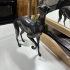 Vintage Hand Cast Bronze Italian Greyhound Dog Art Animal Sculpture Mid Century