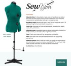 Dritz Sew You Adjustable Dress Form  Medium  Opal Green