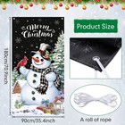 Tiamon Christmas Snowman Door Cover Merry Decorations Black 