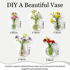 Set Of 5 Mini Glass Vase Magnets For Real Flowers - Stylish Kitchen Decor