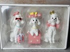 New Granville Lane Pink Poodle Dog Holiday Ornaments Set Of 3