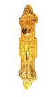 Pair Of Solid Brass Deco Art Nouveau Door Plates Vintage Antique Style