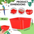 Maxdot 50 Pcs Cage Cups Chicken Feeder Cups 16 Oz Hanging Bird Food Water Cup