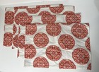 Pottery Barn Gretta Coral white Set Of 4 Placemats Set Of 5 Napkins