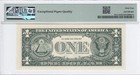 1988a  1 Federal Reserve Note Chicago Insufficient Inking Error Pmg Cu 64 Epq